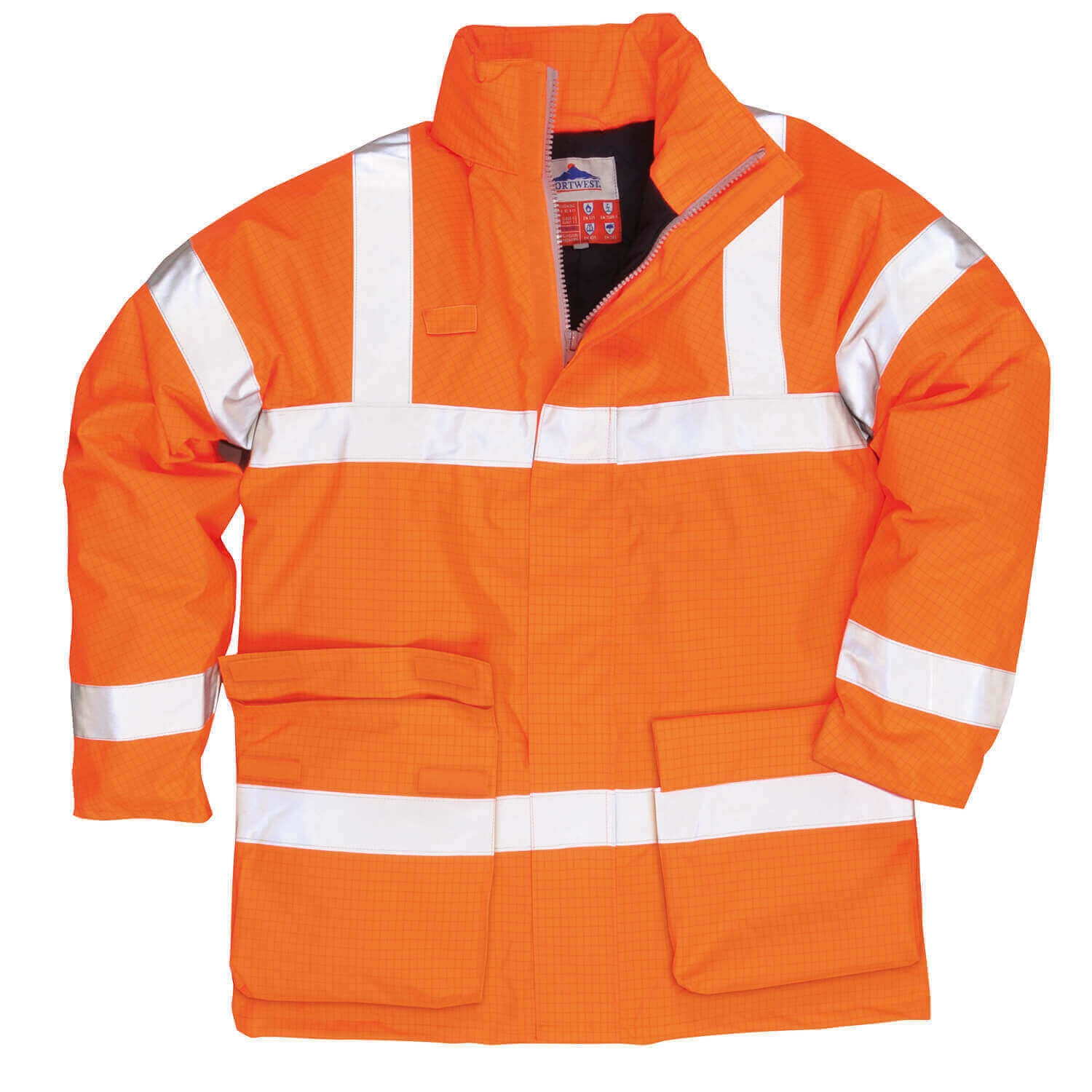 PW S778-01 Portwest S778 Bizflame Hivis Yağmurluk Antistatik